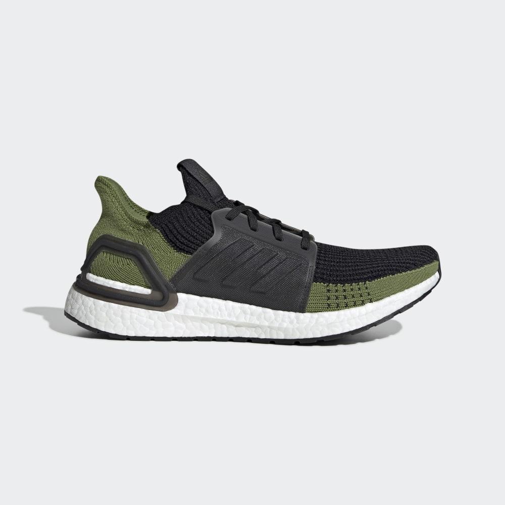 Adidas Men's Ultraboost 19 Running Shoes Black/Olive Ireland G27511